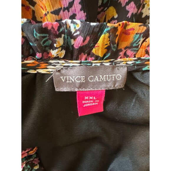 💖Vince Camuto XXL Floral Print Dress With Ruffle Collar & Long Sleeves - Picture 6 of 8
